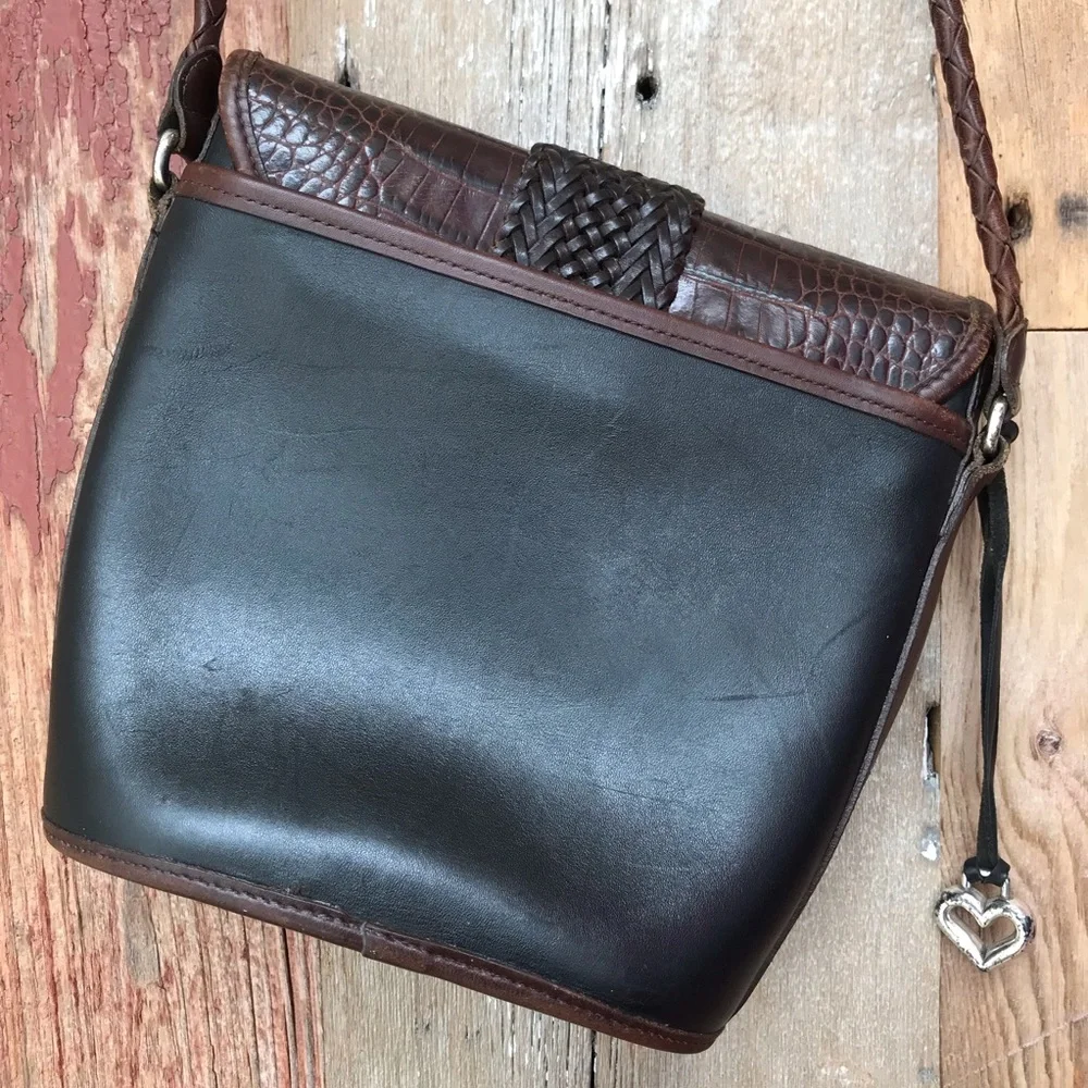Brighton Two Tone Leather Crossbody